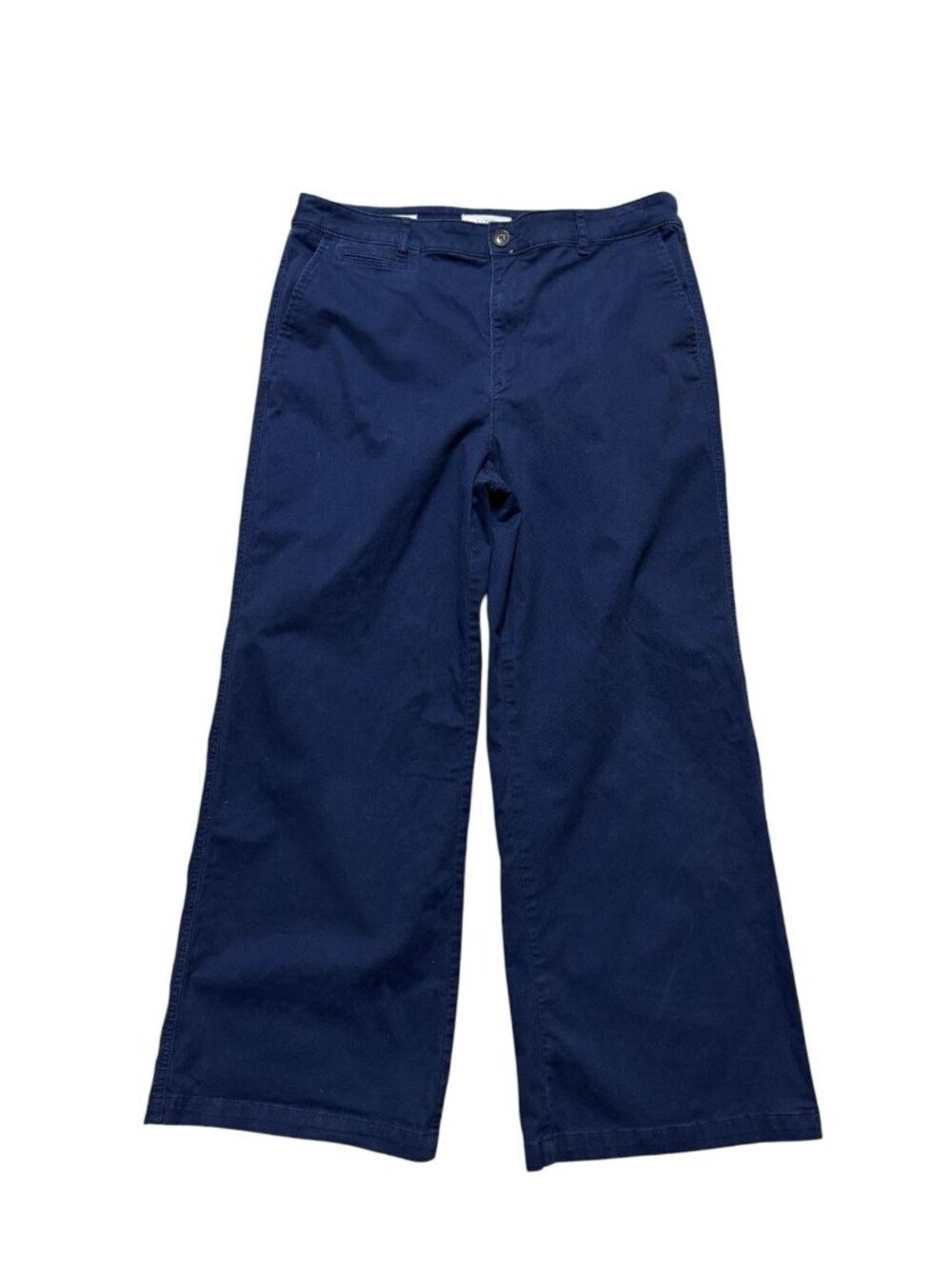 LOFT The Monroe Wide Leg Pants Womens Size 14 Blue Stretch